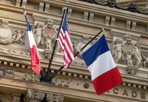 French and American Flags